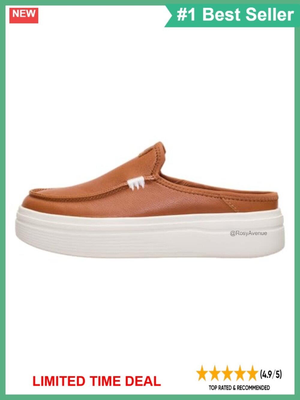 Suede Platform Mule Slip On Loafer